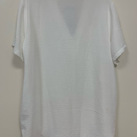 Hilary Radley Ivory White Women’s Short Sleeve Blouse NWT Size L - Picture 7 of 8
